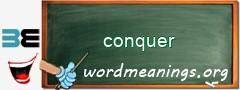 WordMeaning blackboard for conquer